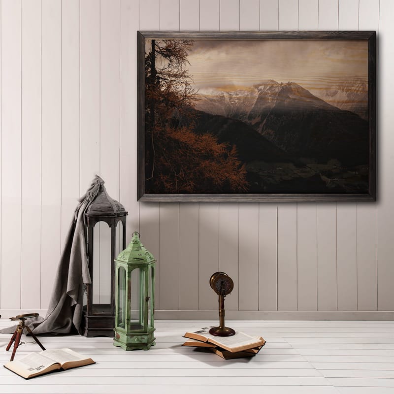 Dekorativ inramad målning  35x50 cm - Flerfärgad - Inredning - Tavlor & konst - Canvastavlor