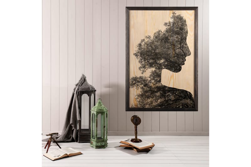 Dekorativ inramad målning  35x50 cm - Flerfärgad - Inredning - Tavlor & konst - Canvastavlor