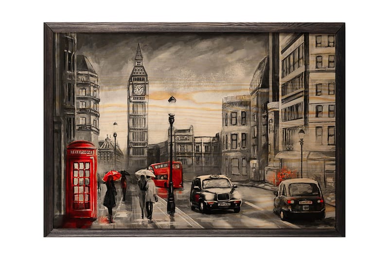Dekorativ inramad målning  50x70 cm - Flerfärgad - Inredning - Tavlor & konst - Canvastavlor