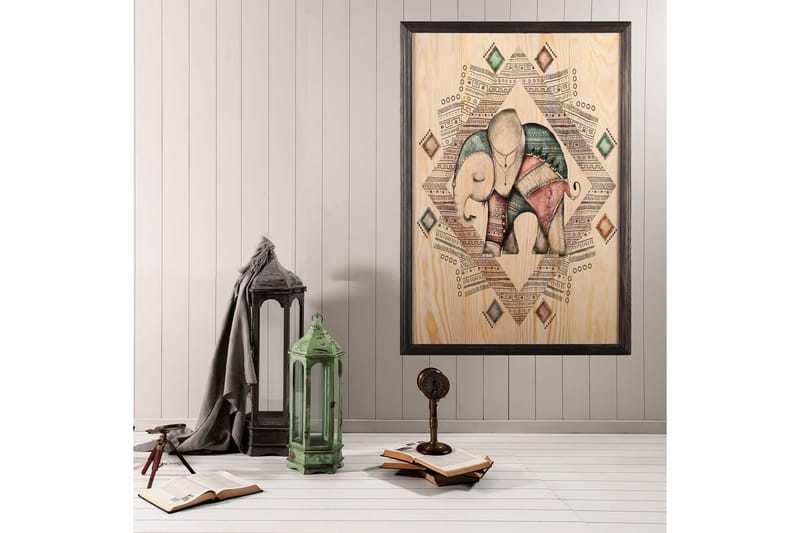 Dekorativ inramad målning  50x70 cm - Flerfärgad - Inredning - Tavlor & konst - Canvastavlor