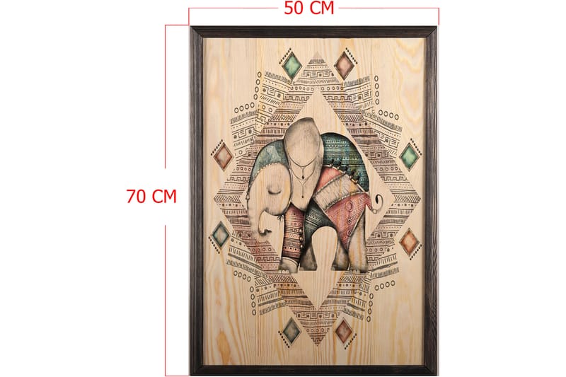 Dekorativ inramad målning  50x70 cm - Flerfärgad - Inredning - Tavlor & konst - Canvastavlor