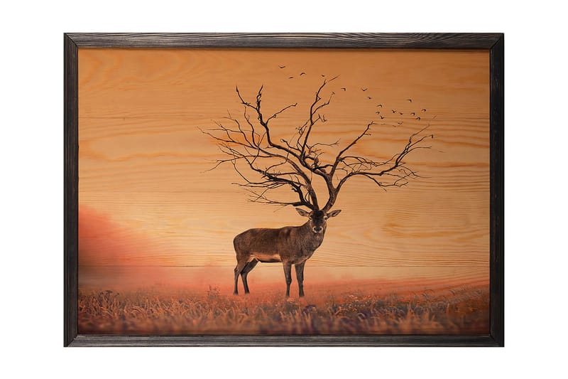 Dekorativ inramad målning  50x70 cm - Flerfärgad - Inredning - Tavlor & konst - Canvastavlor