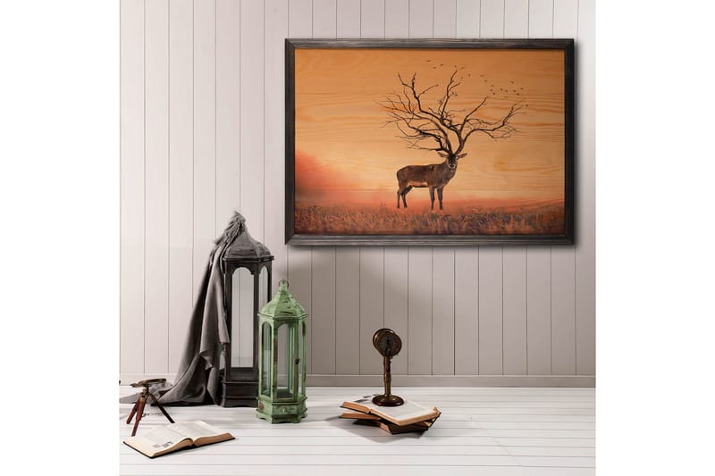 Dekorativ inramad målning  50x70 cm - Flerfärgad - Inredning - Tavlor & konst - Canvastavlor