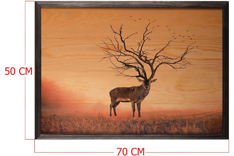 Dekorativ inramad målning  50x70 cm - Flerfärgad - Inredning - Tavlor & konst - Canvastavlor