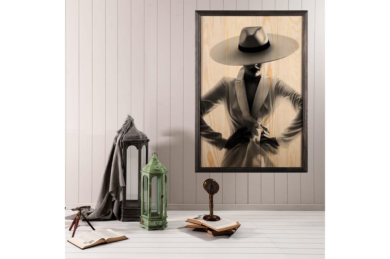 Dekorativ inramad målning  50x70 cm - Flerfärgad - Inredning - Tavlor & konst - Canvastavlor