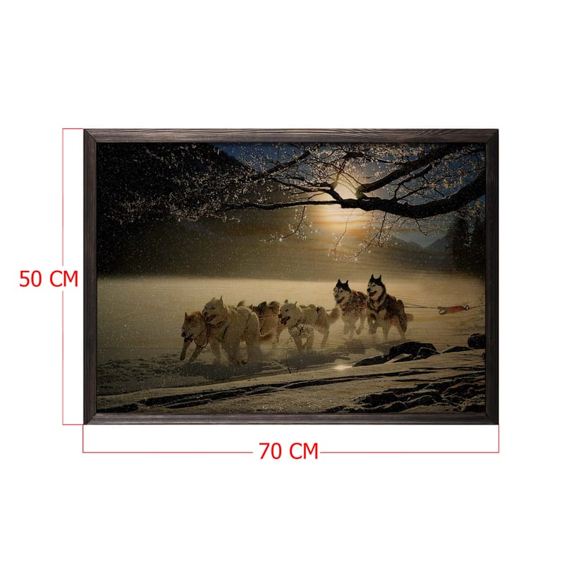 Dekorativ inramad målning  50x70 cm - Flerfärgad - Inredning - Tavlor & konst - Canvastavlor