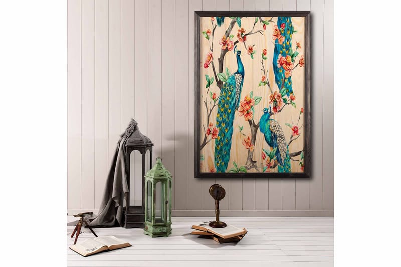 Dekorativ inramad målning  50x70 cm - Flerfärgad - Inredning - Tavlor & konst - Canvastavlor