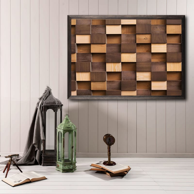 Dekorativ inramad målning  50x70 cm - Flerfärgad - Inredning - Tavlor & konst - Canvastavlor