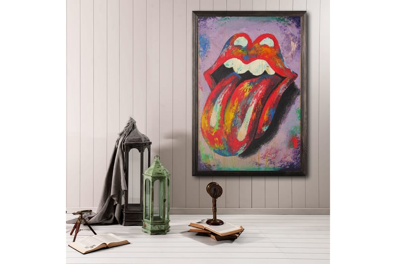 Dekorativ inramad målning  50x70 cm - Flerfärgad - Inredning - Tavlor & konst - Canvastavlor