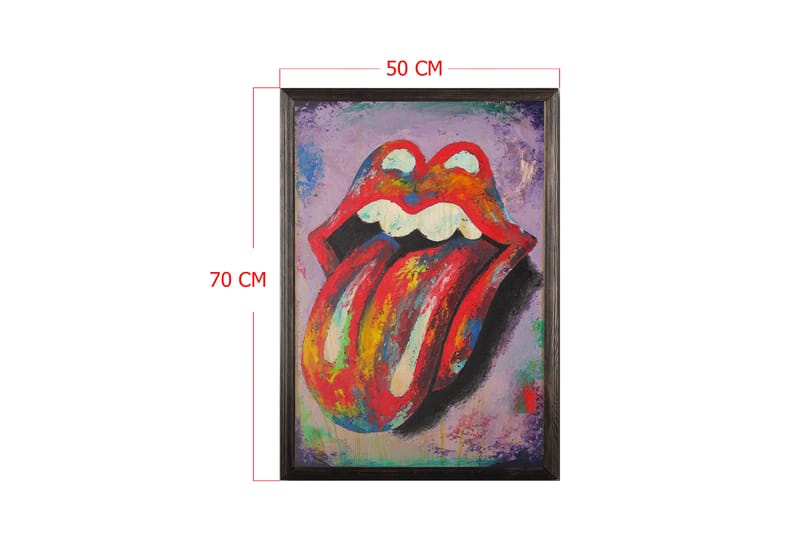 Dekorativ inramad målning  50x70 cm - Flerfärgad - Inredning - Tavlor & konst - Canvastavlor
