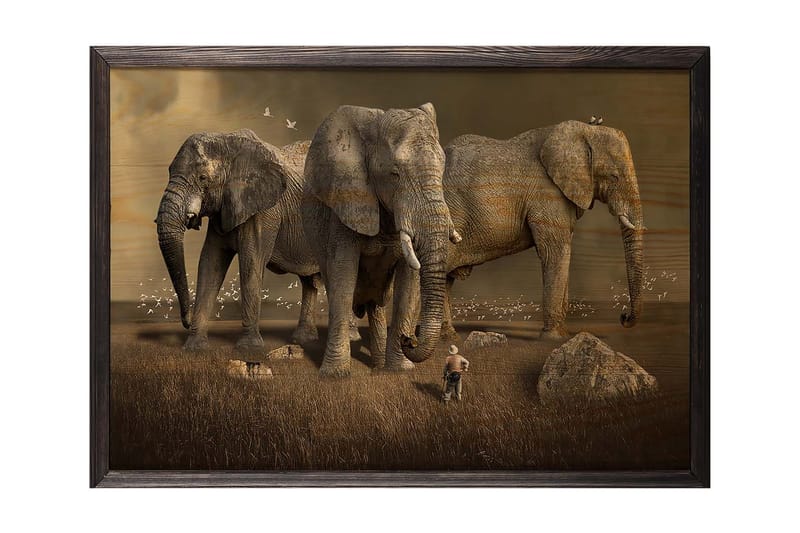 Dekorativ inramad målning  50x70 cm - Flerfärgad - Inredning - Tavlor & konst - Canvastavlor