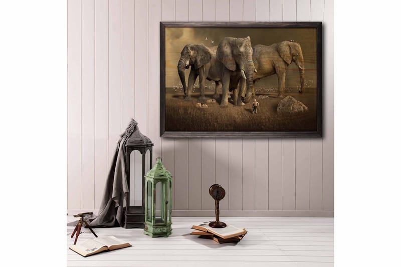Dekorativ inramad målning  50x70 cm - Flerfärgad - Inredning - Tavlor & konst - Canvastavlor