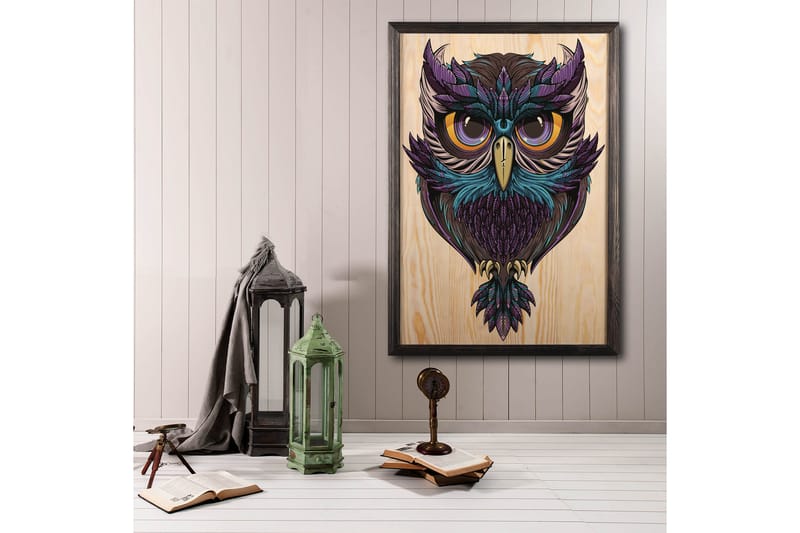 Dekorativ inramad målning  50x70 cm - Flerfärgad - Inredning - Tavlor & konst - Canvastavlor