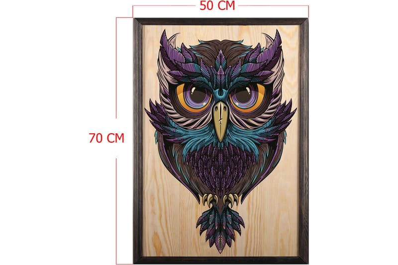 Dekorativ inramad målning  50x70 cm - Flerfärgad - Inredning - Tavlor & konst - Canvastavlor