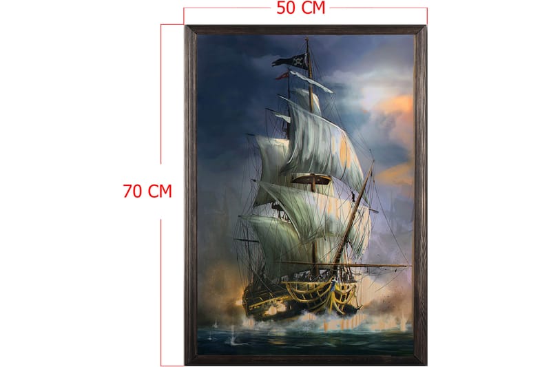 Dekorativ inramad målning  50x70 cm - Flerfärgad - Inredning - Tavlor & konst - Canvastavlor