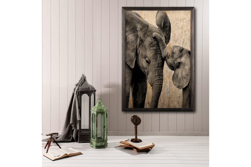 Dekorativ inramad målning  50x70 cm - Flerfärgad - Inredning - Tavlor & konst - Canvastavlor
