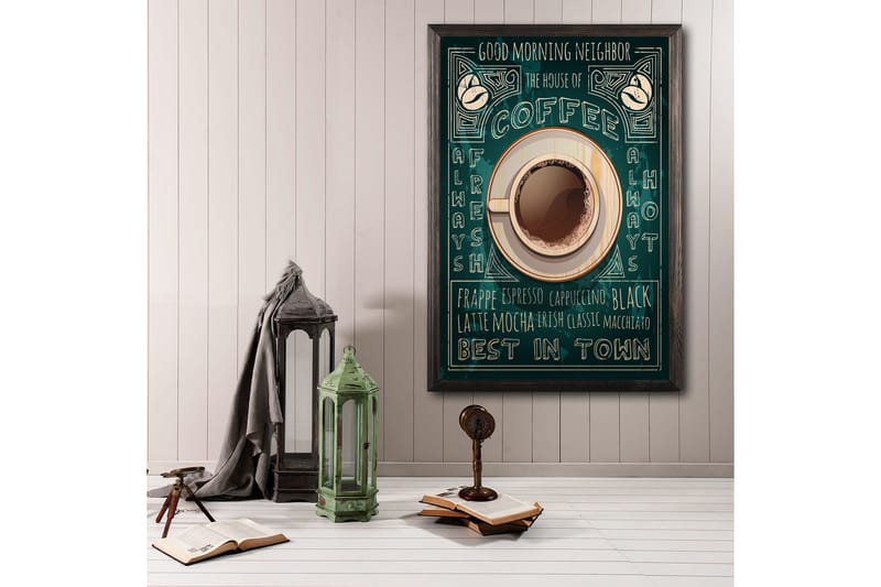 Dekorativ inramad målning  50x70 cm - Flerfärgad - Inredning - Tavlor & konst - Canvastavlor