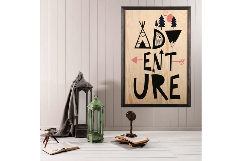 Dekorativ inramad målning  50x70 cm - Flerfärgad - Inredning - Tavlor & konst - Canvastavlor