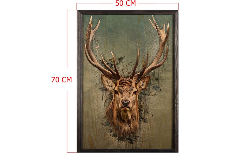 Dekorativ inramad målning  50x70 cm - Flerfärgad - Inredning - Tavlor & konst - Canvastavlor