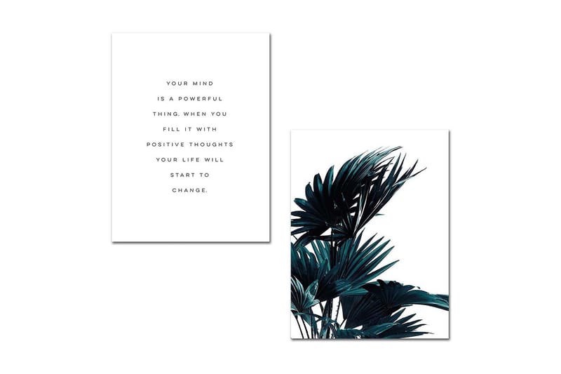 Dekorativ MDF-målning 2 Delar, Flerfärgad