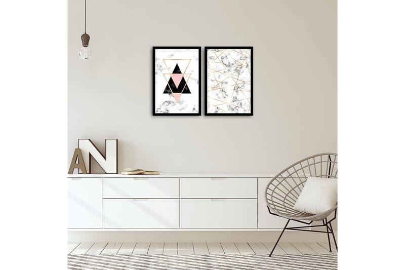 Dekorativ MDF-målning 2 Delar - Flerfärgad - Inredning - Tavlor & konst - Canvastavlor