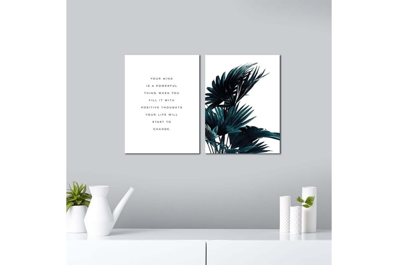 Dekorativ MDF-målning 2 Delar - Flerfärgad - Inredning - Tavlor & konst - Canvastavlor