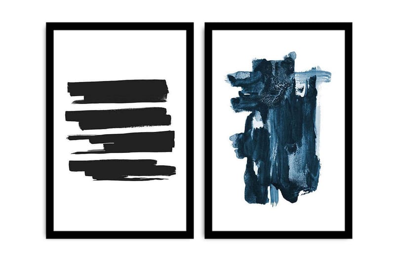 Dekorativ MDF-målning 2 Delar - Flerfärgad - Inredning - Tavlor & konst - Canvastavlor