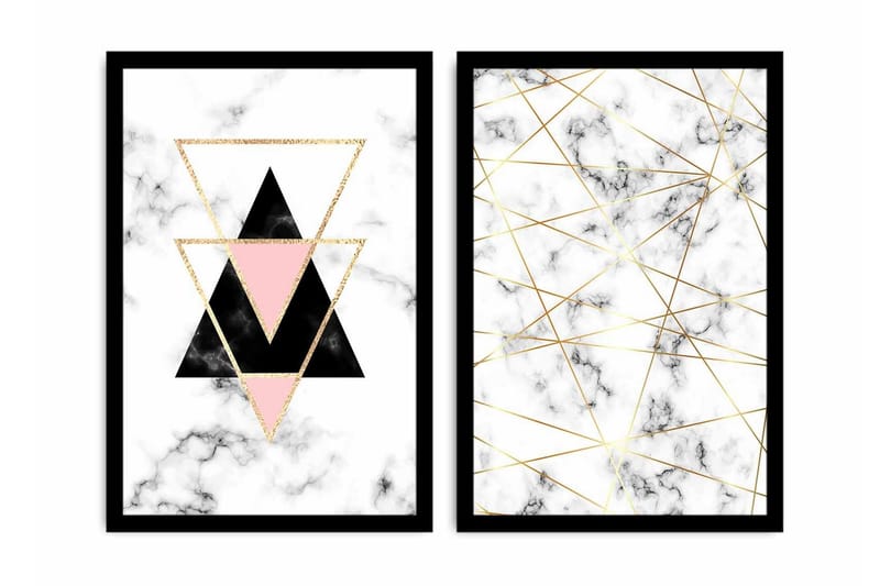 Dekorativ MDF-målning 2 Delar - Flerfärgad - Inredning - Tavlor & konst - Canvastavlor