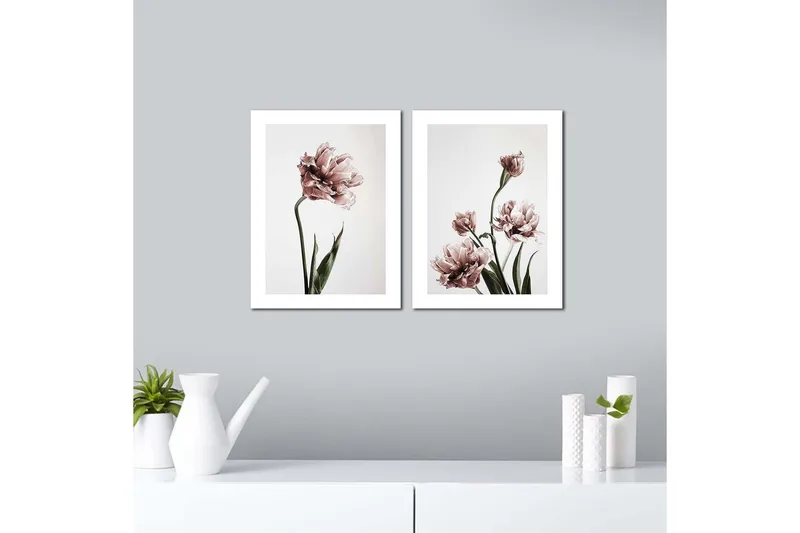 Dekorativ MDF-målning 2 Delar - Flerfärgad - Inredning - Tavlor & konst - Canvastavlor