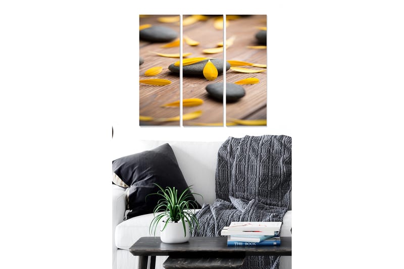 Dekorativ MDF-målning 3-Delar 20x50 cm - Flerfärgad - Inredning - Tavlor & konst - Canvastavlor
