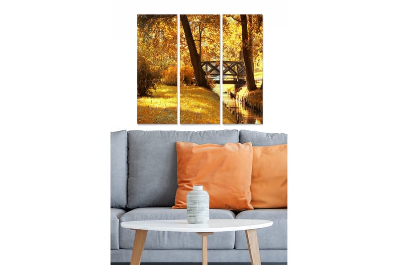 Dekorativ MDF-målning 3-Delar 20x50 cm, Flerfärgad