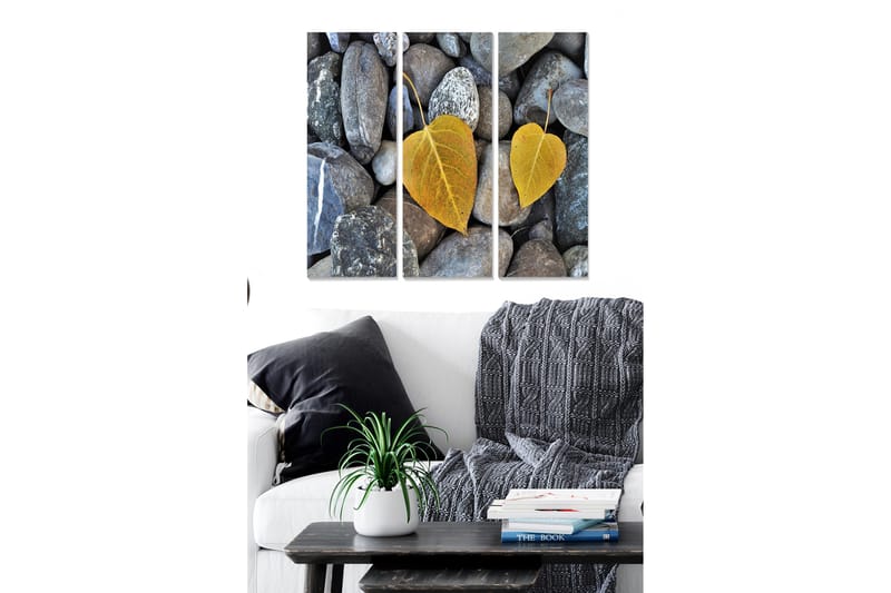 Dekorativ MDF-målning 3-Delar 20x50 cm - Flerfärgad - Inredning - Tavlor & konst - Canvastavlor