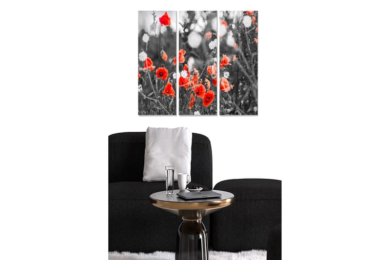 Dekorativ MDF-målning 3-Delar 20x50 cm - Flerfärgad - Inredning - Tavlor & konst - Canvastavlor