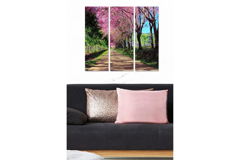 Dekorativ MDF-målning 3-Delar 20x50 cm - Flerfärgad - Inredning - Tavlor & konst - Canvastavlor
