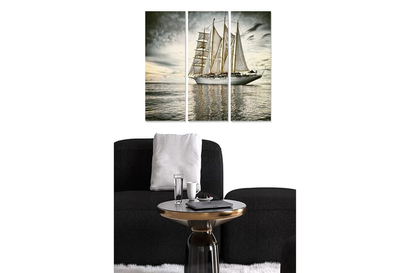 Dekorativ MDF-målning 3-Delar 20x50 cm - Flerfärgad - Inredning - Tavlor & konst - Canvastavlor