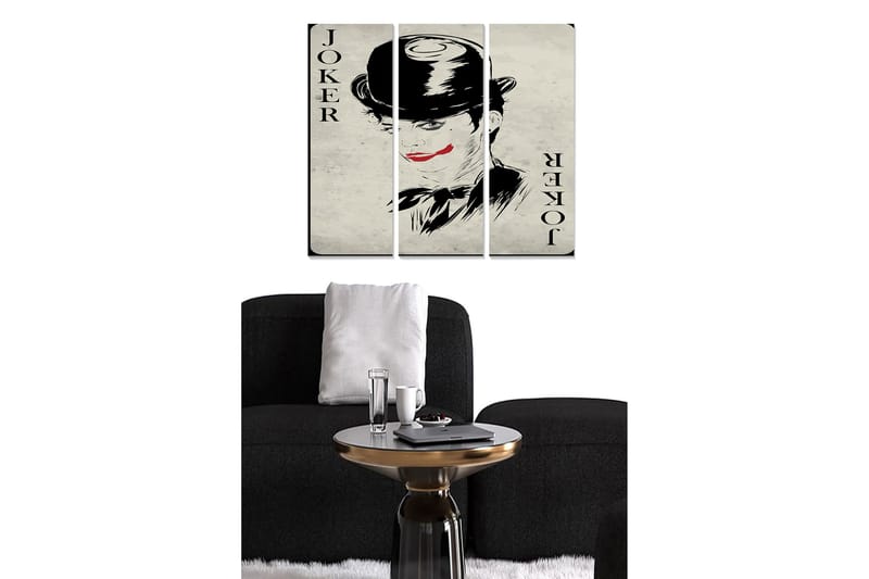 Dekorativ MDF-målning 3-Delar 20x50 cm - Flerfärgad - Inredning - Tavlor & konst - Canvastavlor