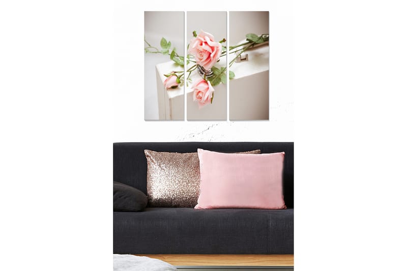Dekorativ MDF-målning 3-Delar 20x50 cm - Flerfärgad - Inredning - Tavlor & konst - Canvastavlor