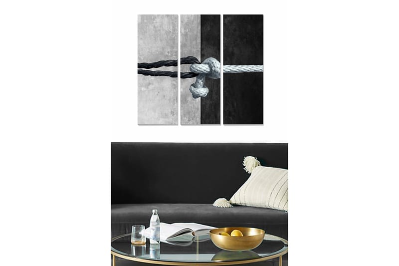 Dekorativ MDF-målning 3-Delar 20x50 cm - Flerfärgad - Inredning - Tavlor & konst - Canvastavlor