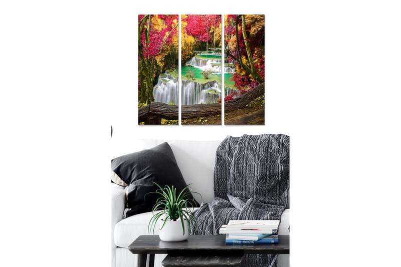 Dekorativ MDF-målning 3-Delar 20x50 cm - Flerfärgad - Inredning - Tavlor & konst - Canvastavlor