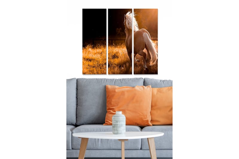 Dekorativ MDF-målning 3-Delar 20x50 cm - Flerfärgad - Inredning - Tavlor & konst - Canvastavlor