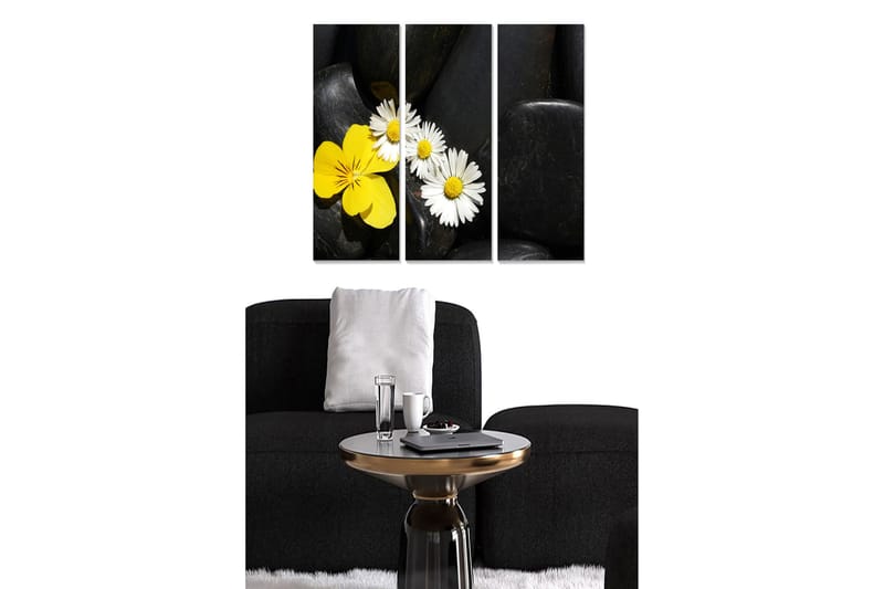 Dekorativ MDF-målning 3-Delar 20x50 cm - Flerfärgad - Inredning - Tavlor & konst - Canvastavlor
