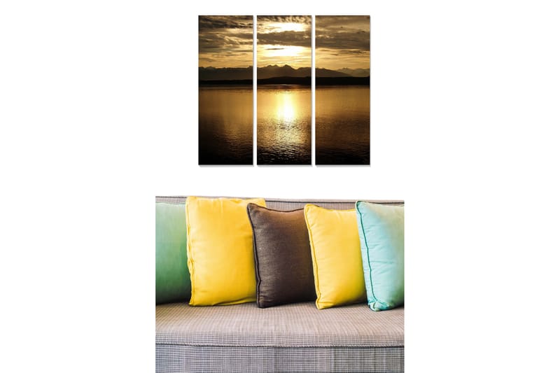 Dekorativ MDF-målning 3-Delar 20x50 cm - Flerfärgad - Inredning - Tavlor & konst - Canvastavlor