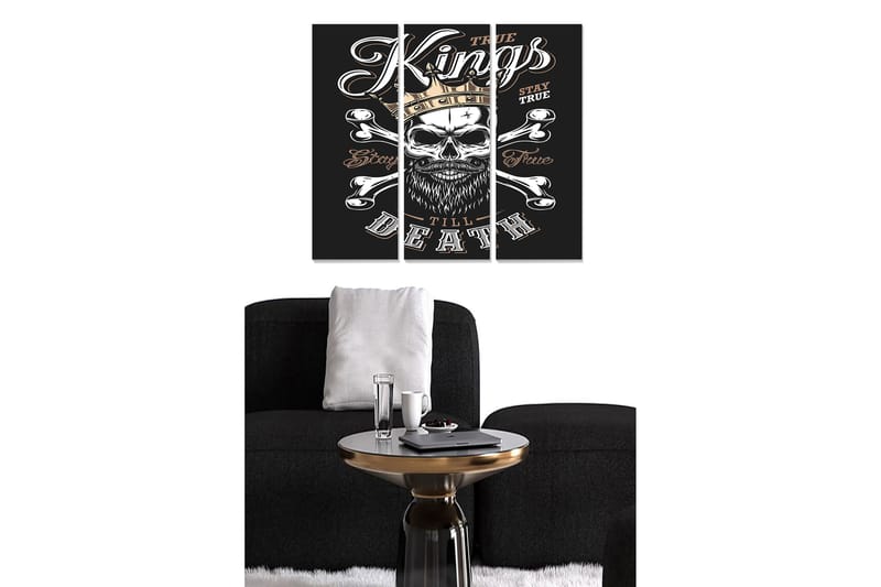 Dekorativ MDF-målning 3-Delar 20x50 cm - Flerfärgad - Inredning - Tavlor & konst - Canvastavlor