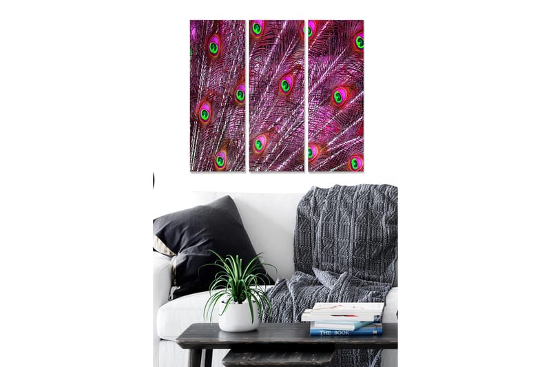 Dekorativ MDF-målning 3-Delar 20x50 cm - Flerfärgad - Inredning - Tavlor & konst - Canvastavlor