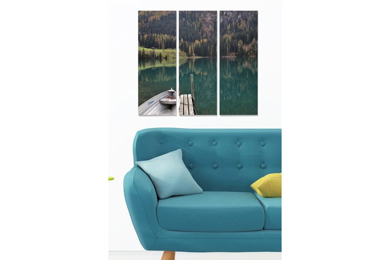 Dekorativ MDF-målning 3-Delar 20x50 cm - Flerfärgad - Inredning - Tavlor & konst - Canvastavlor