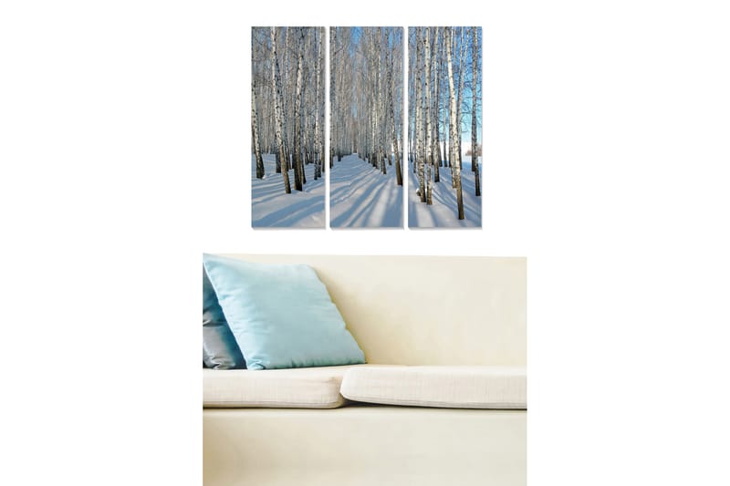 Dekorativ MDF-målning 3-Delar 20x50 cm - Flerfärgad - Inredning - Tavlor & konst - Canvastavlor