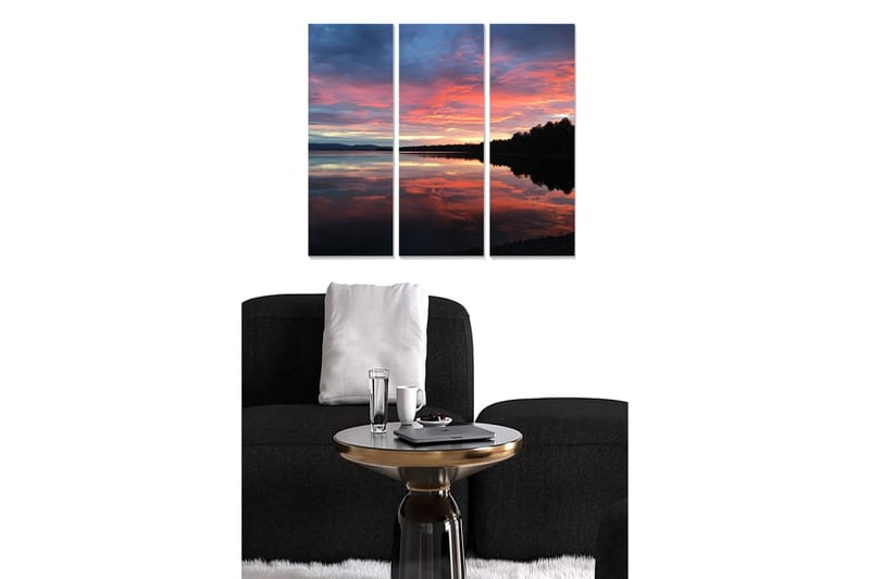 Dekorativ MDF-målning 3-Delar 20x50 cm - Flerfärgad - Inredning - Tavlor & konst - Canvastavlor