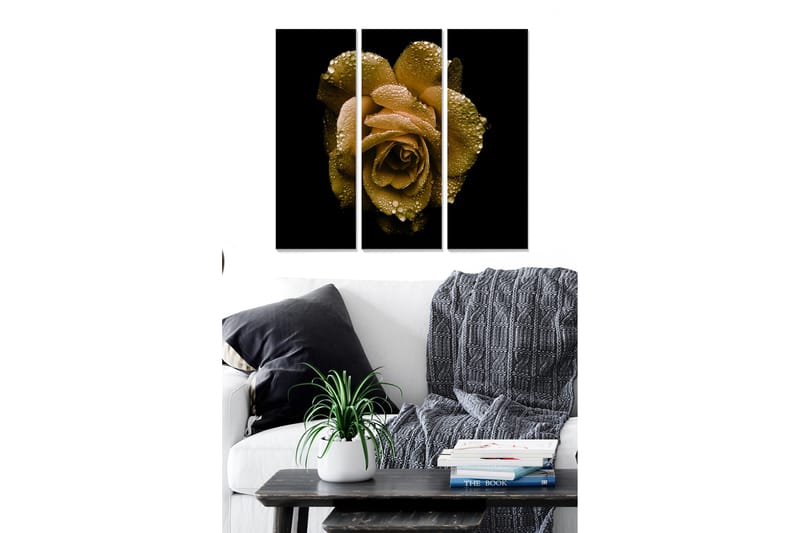 Dekorativ MDF-målning 3-Delar 20x50 cm - Flerfärgad - Inredning - Tavlor & konst - Canvastavlor