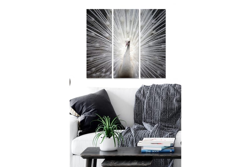 Dekorativ MDF-målning 3-Delar 20x50 cm - Flerfärgad - Inredning - Tavlor & konst - Canvastavlor