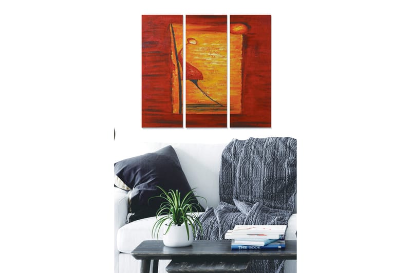 Dekorativ MDF-målning 3-Delar 20x50 cm - Flerfärgad - Inredning - Tavlor & konst - Canvastavlor